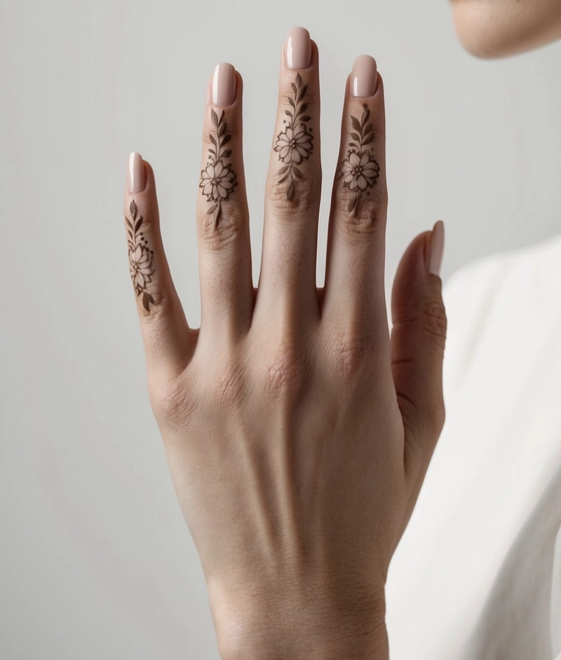 only finger mehndi design