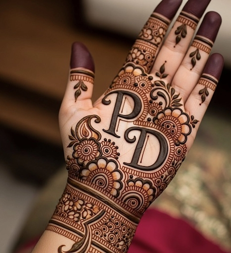 p d name mehndi design
