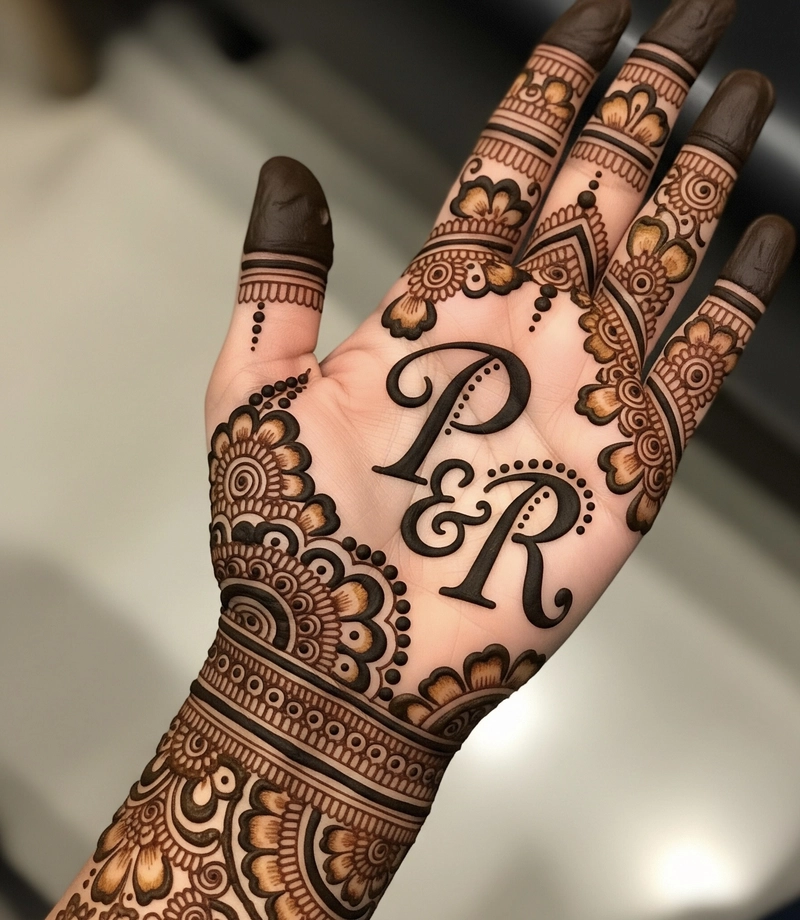 p love r mehndi design