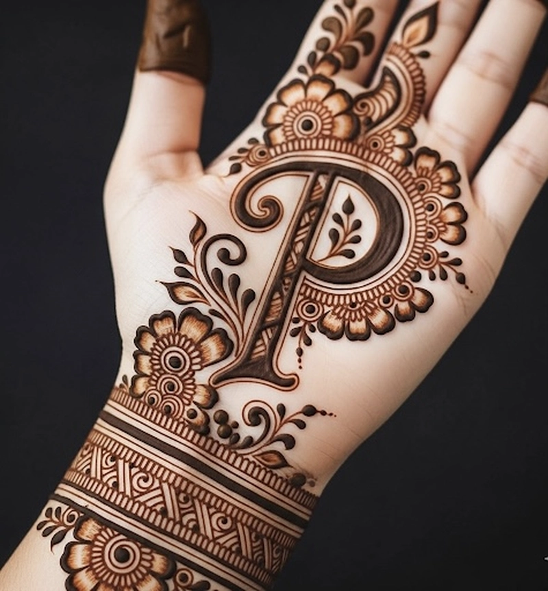 p name mehndi design