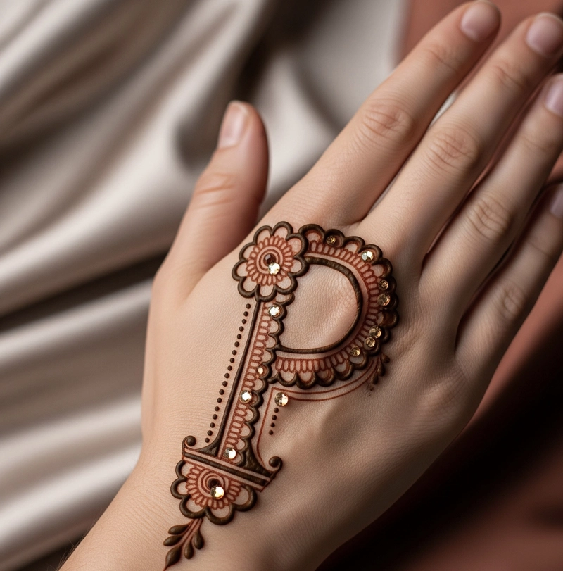 p se mehndi design