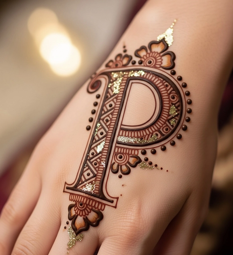 p tattoo mehndi design