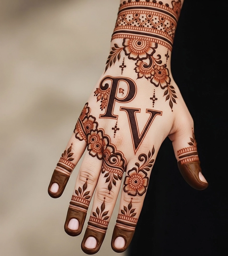 p v mehndi design