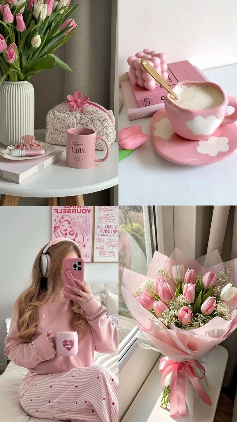 pink dp for girls
