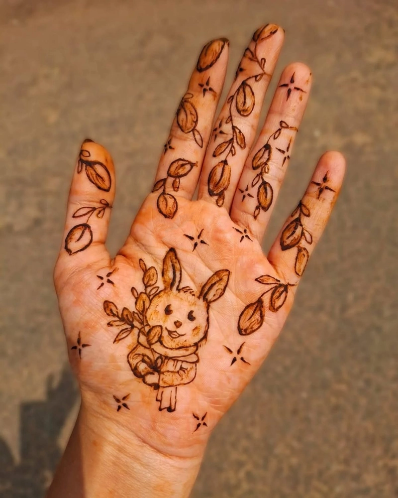 rabbit mehandi ka designrabbit mehndi design for kids