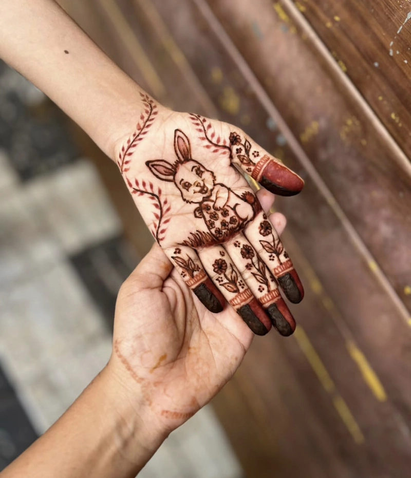 rabbit mehendi image