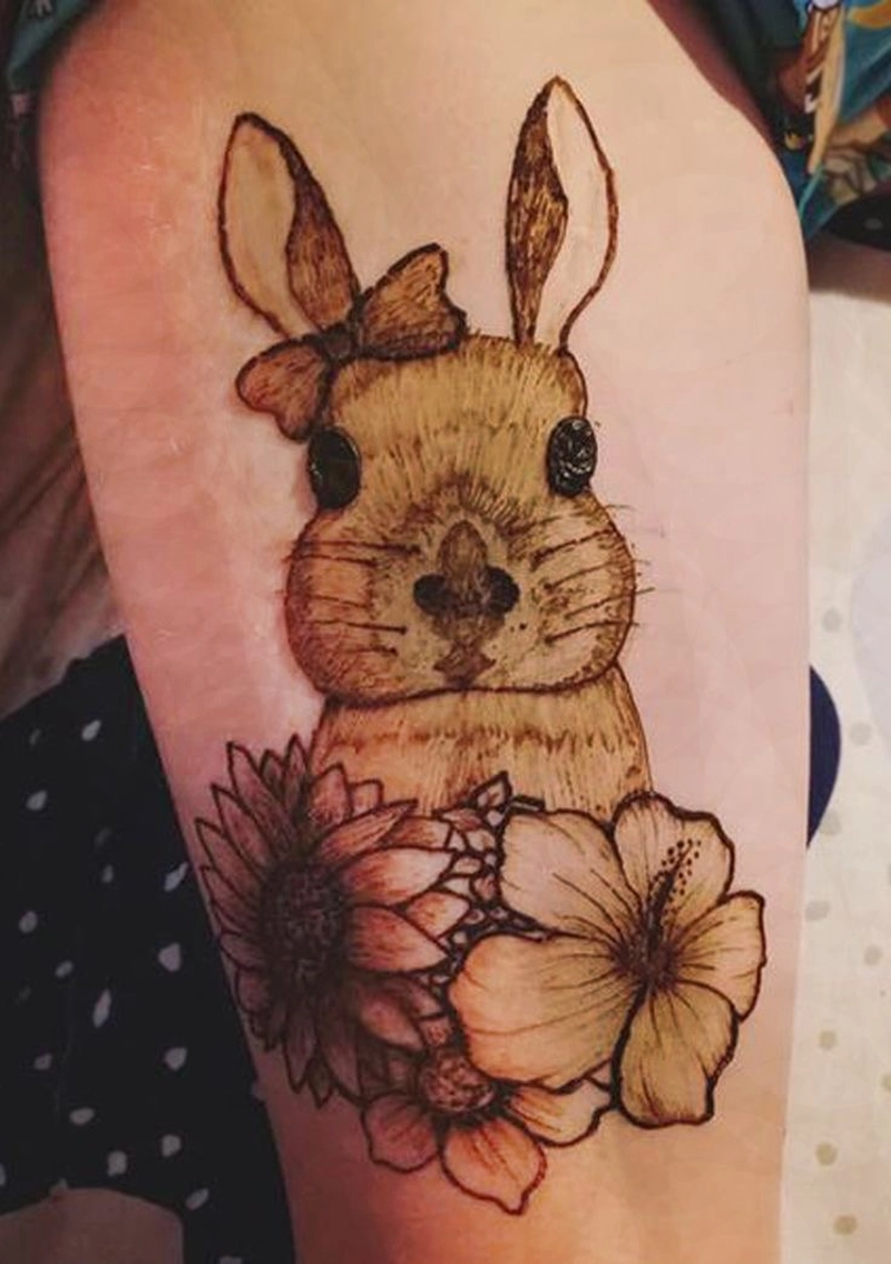rabbit mehndi image