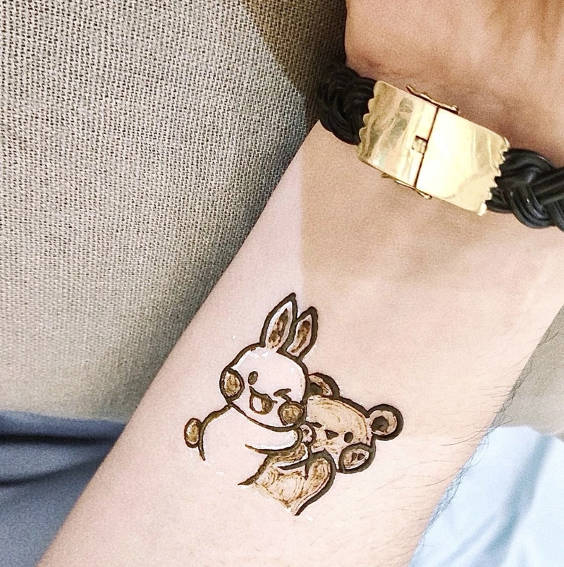 rabbit mehndi pic