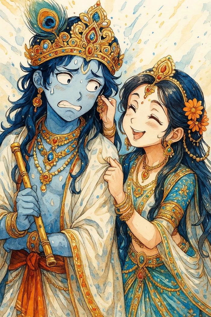 radha krishna cartoon dp