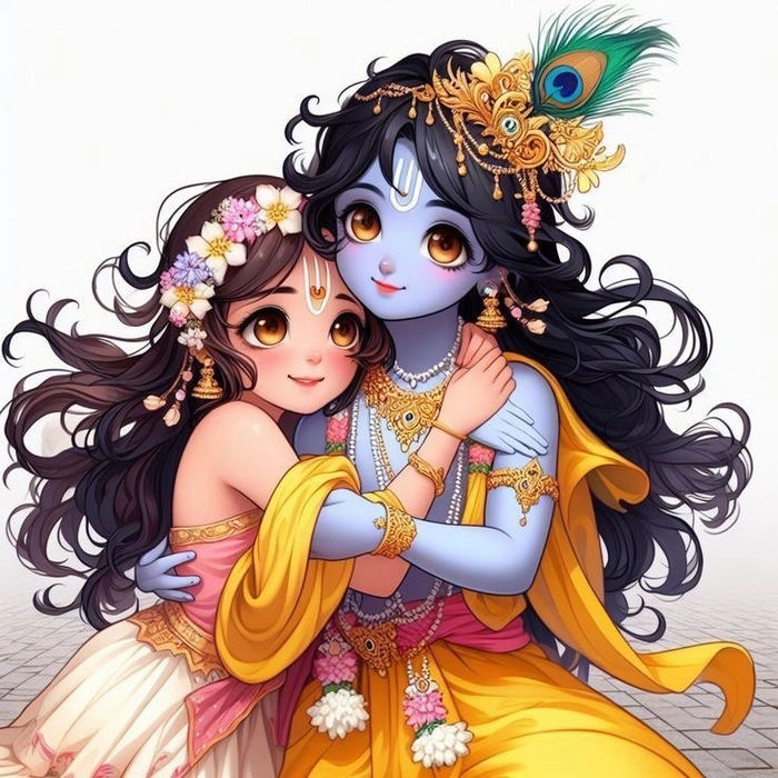 radha krishna cute images for dp