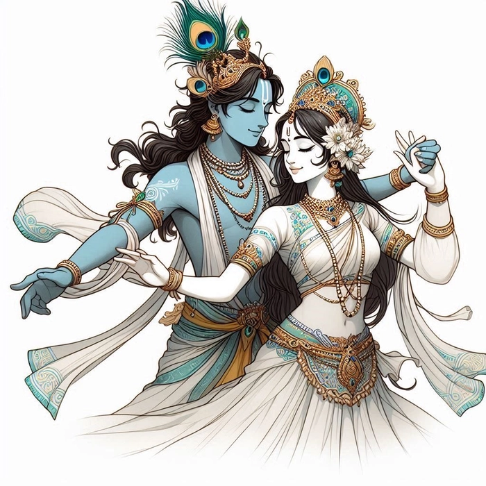 radha krishna sad dp