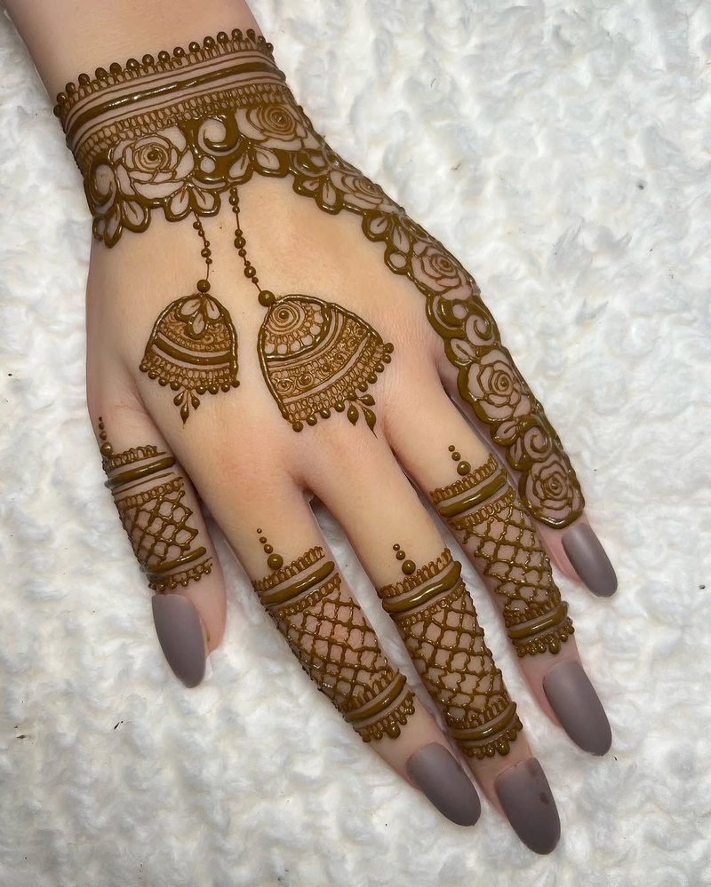 ring jhumka design gold