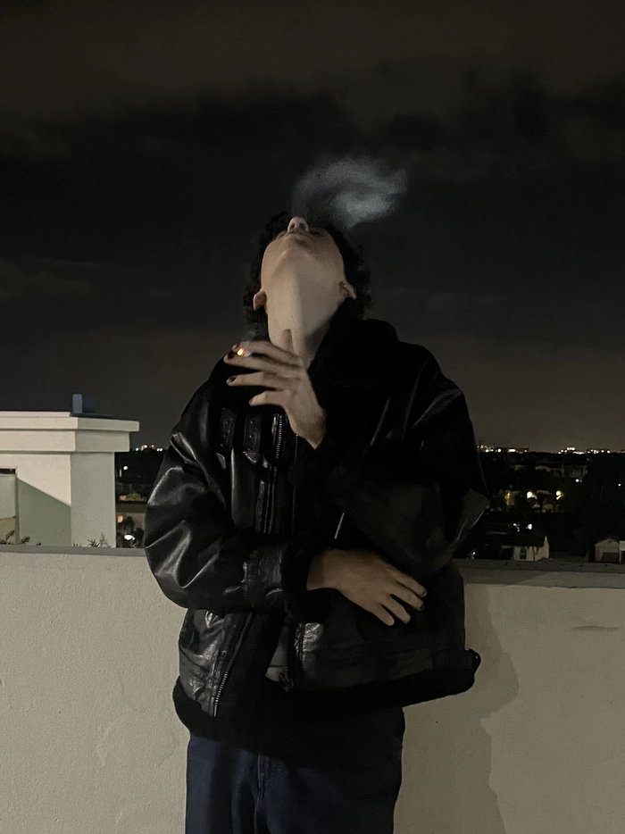 sad boy smoking dp