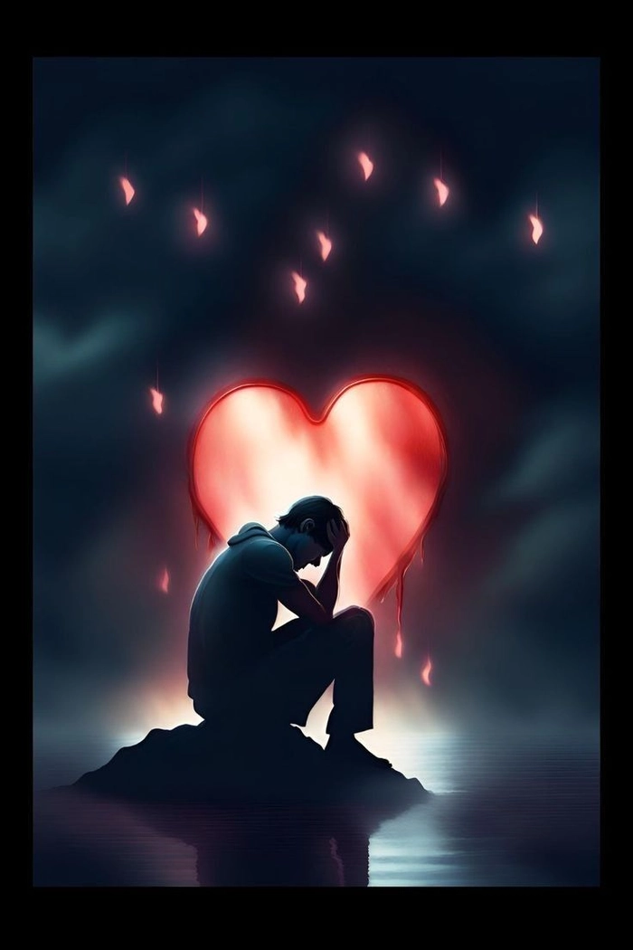 sad broken heart dp for instagram boy