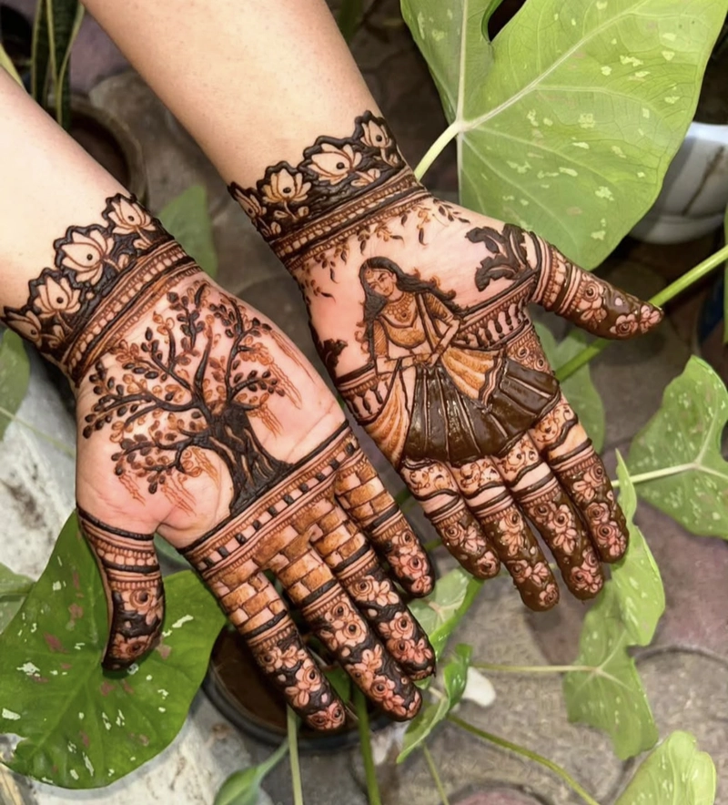 savitri vrat vat savitri mehndi design