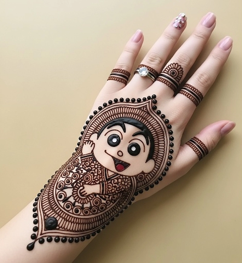 shinchan mehndi design simple simple and beautifu images