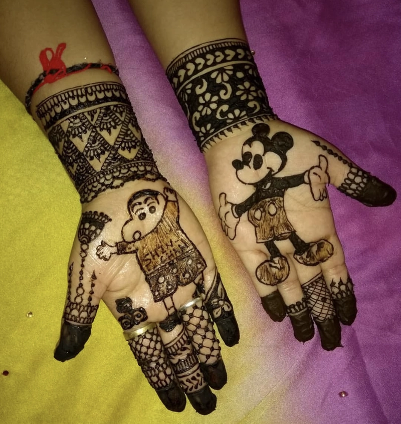 shinchan mehndi designs pic