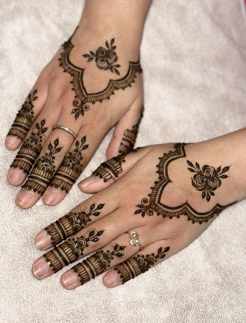 simple flower mehndi design pinterest