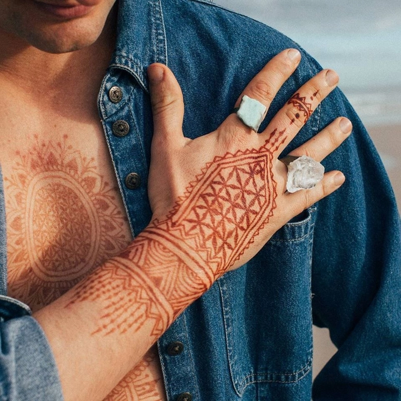 simple groom mehndi design photo full hand