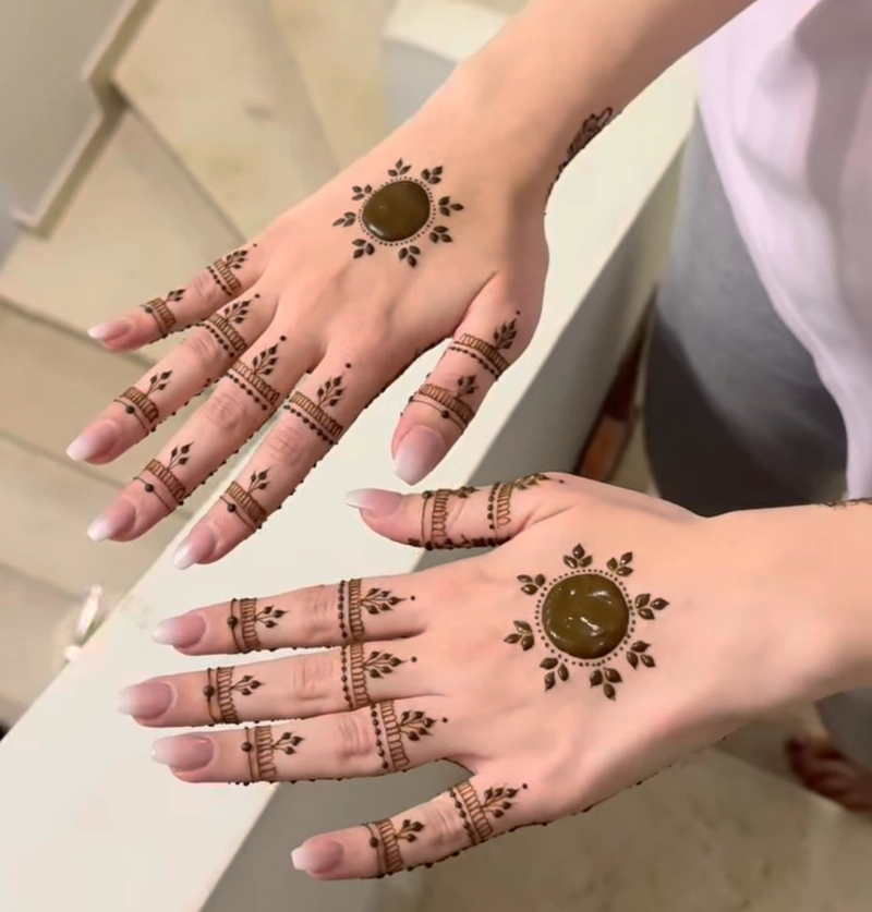 simple mehndi design for oppana