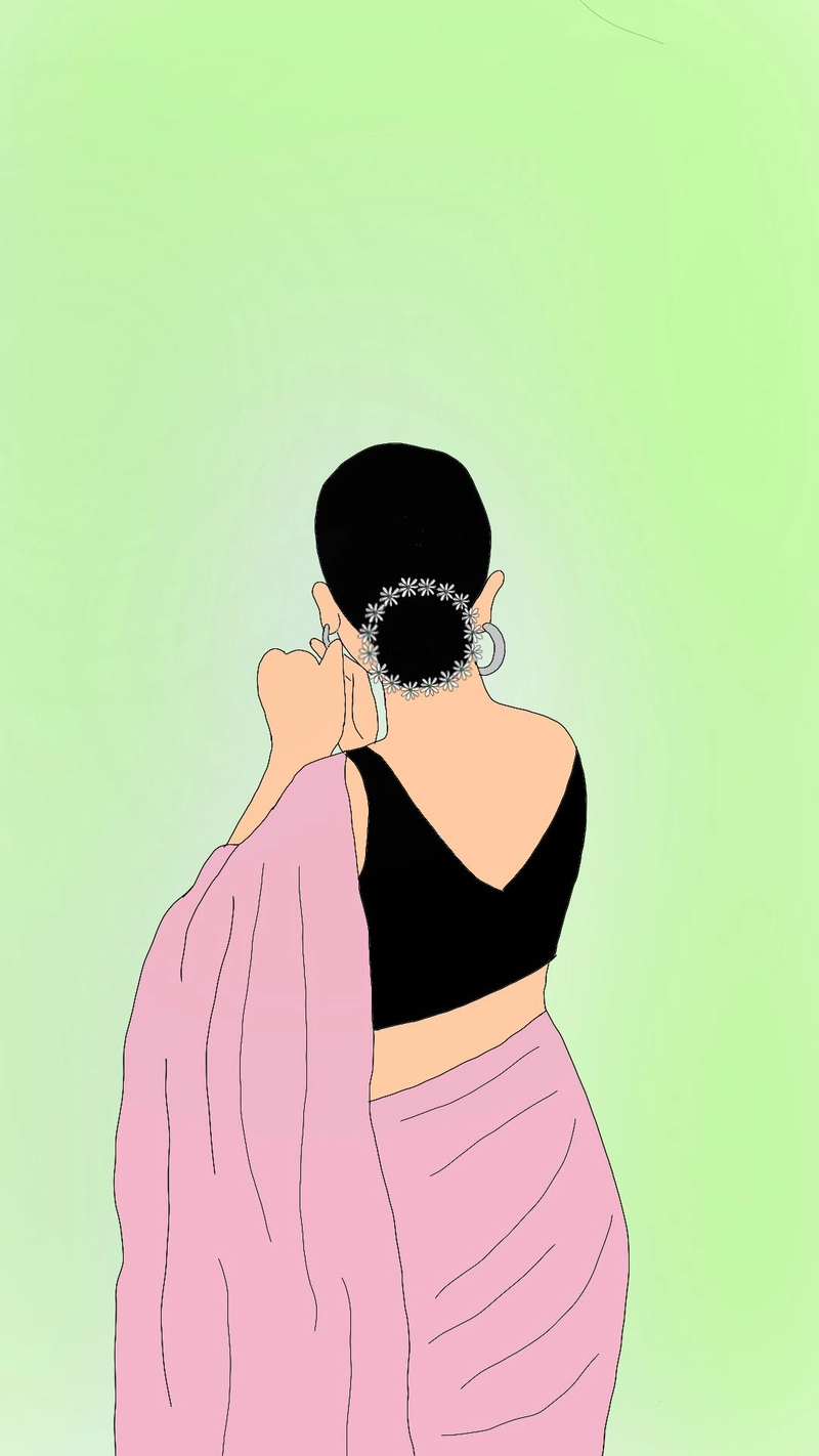 simple saree dp for instagram