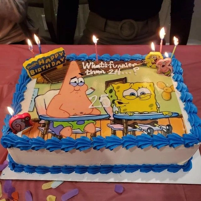 spongebob edible cake image