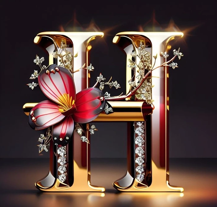stylish h letter dp