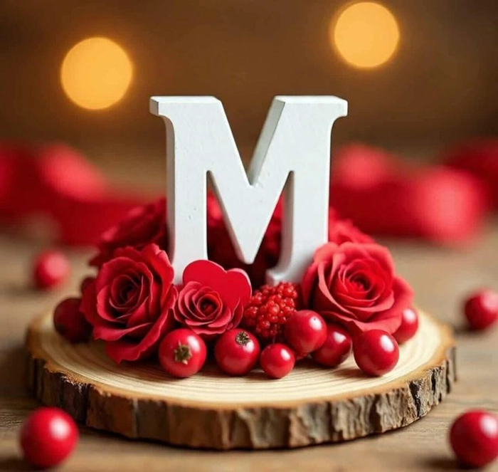 stylish m letter dp