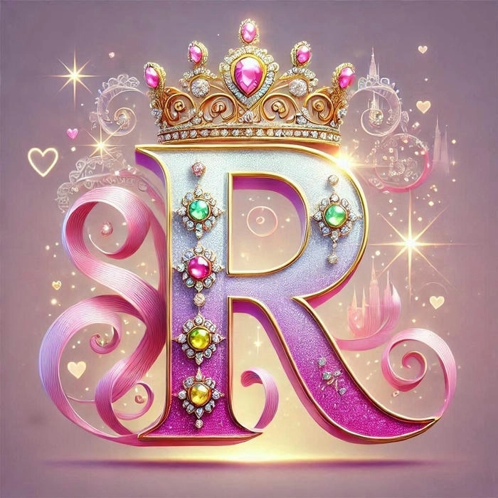 stylish r letter dp