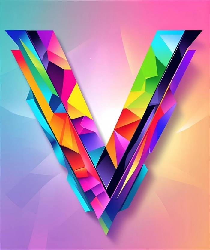 stylish v letter dp