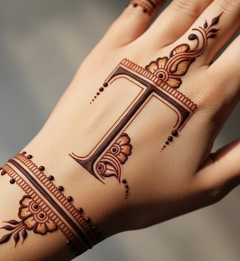 t name mehndi design photo
