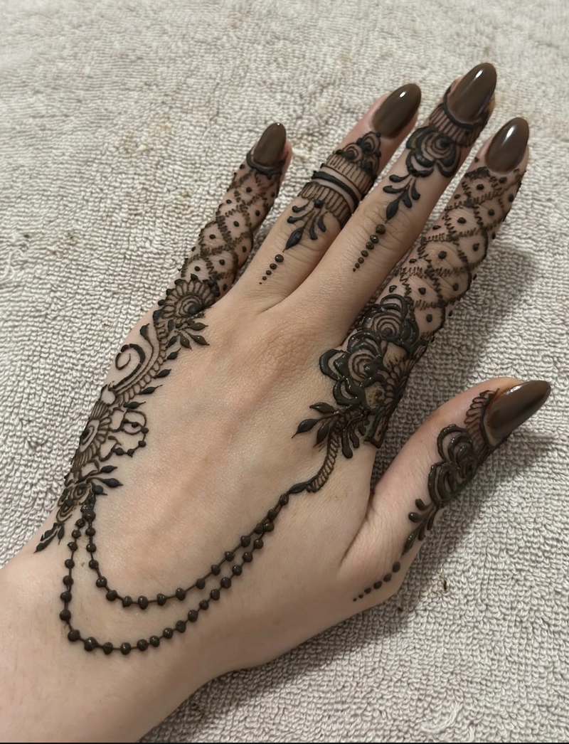 ungli me mehndi design