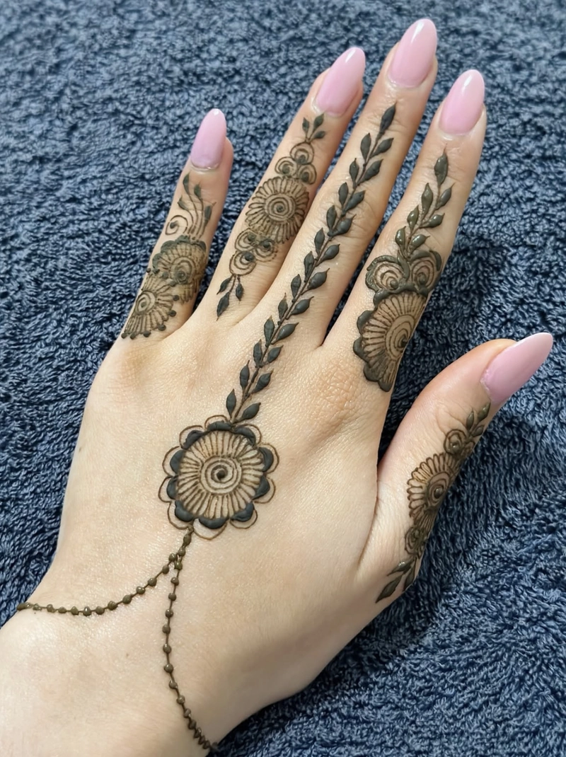 ungli par mehndi design