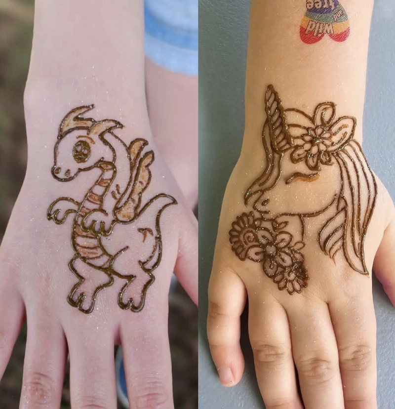 unicorn design for mehndi