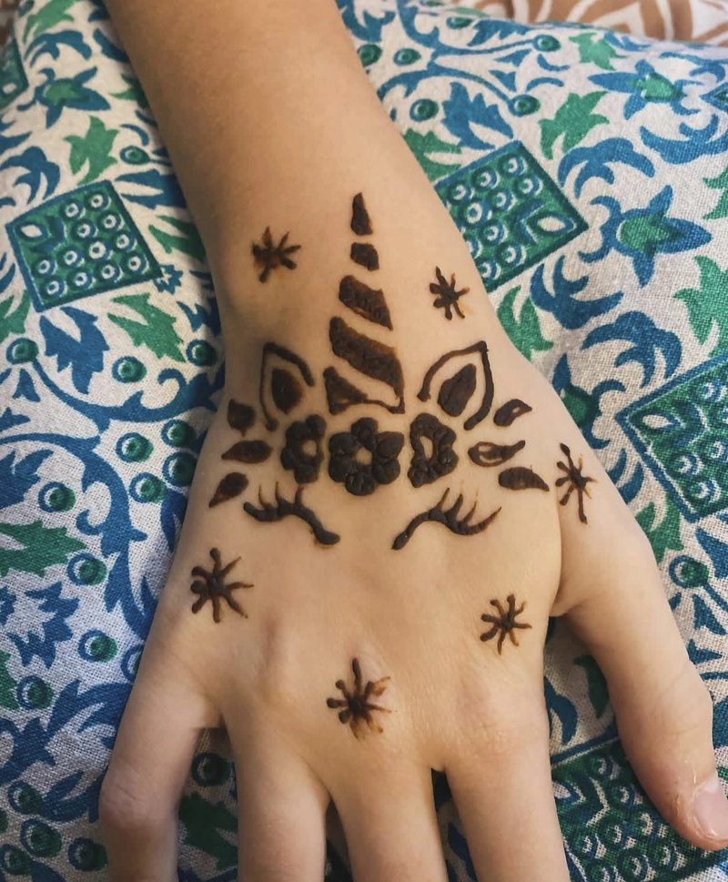 unicorn mehndi design for kids