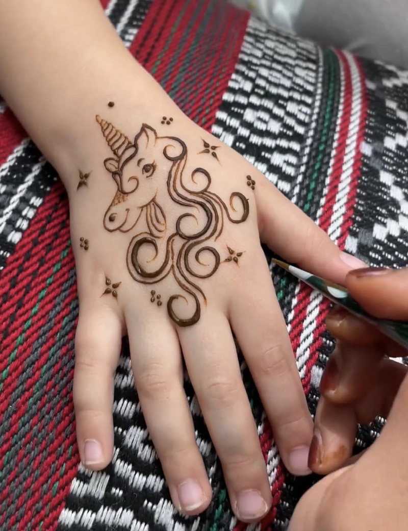 unicorn mehndi simplebaby unicorn mehndi design