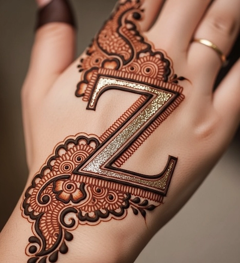 unique z mehndi design