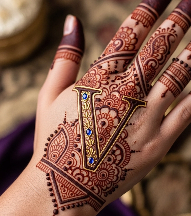 v mehndi design tattoo