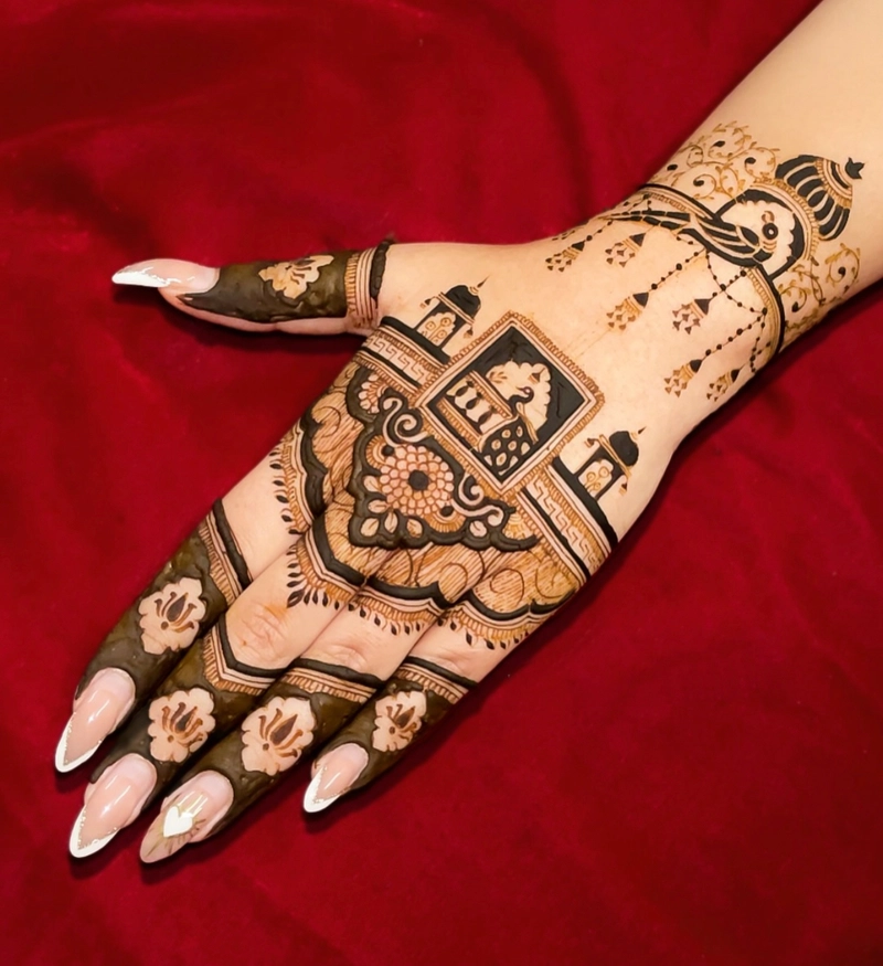 vat savitri mehndi design back