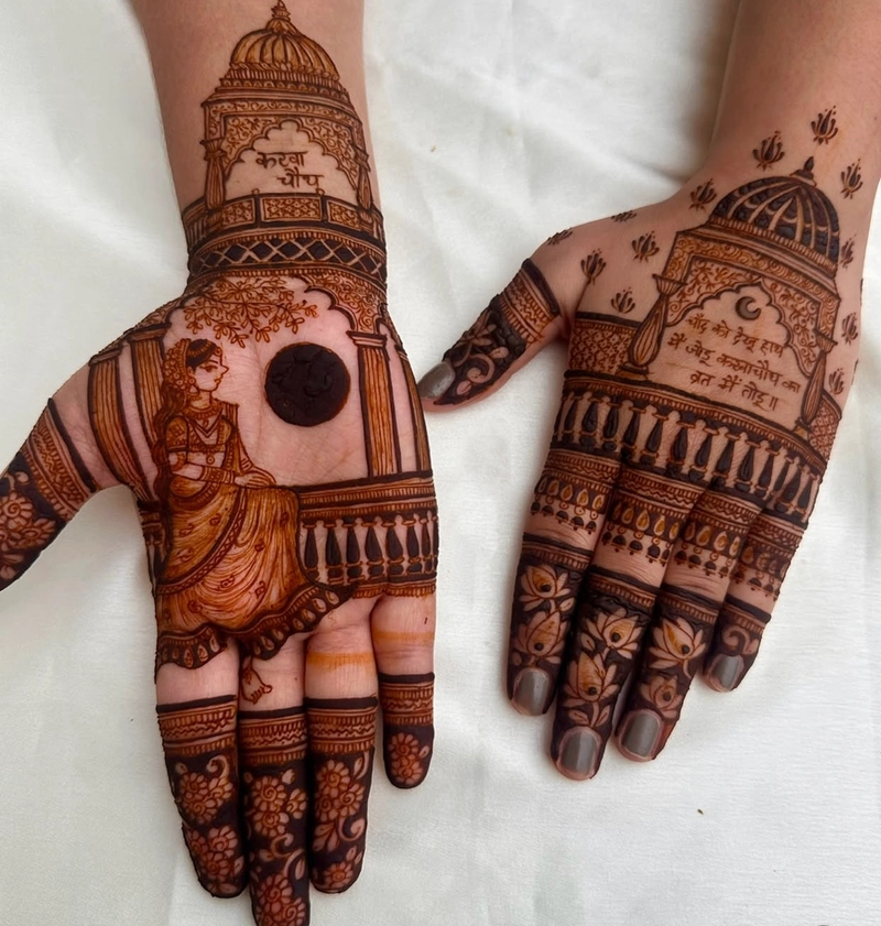 vat savitri puja ke liye mehndi design