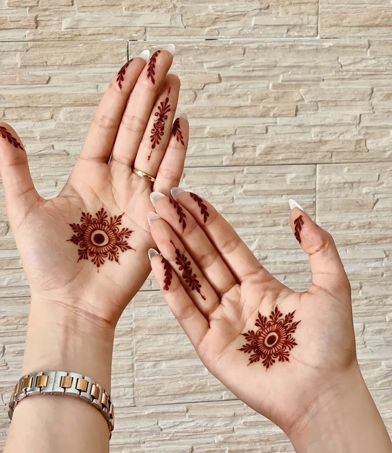 western mehndi design front hand