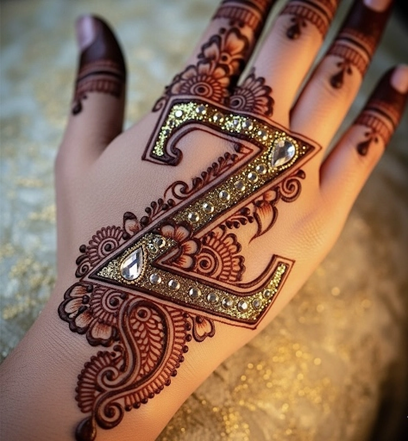 z mehndi design for beginners image