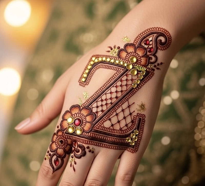 z mehndi design for party image