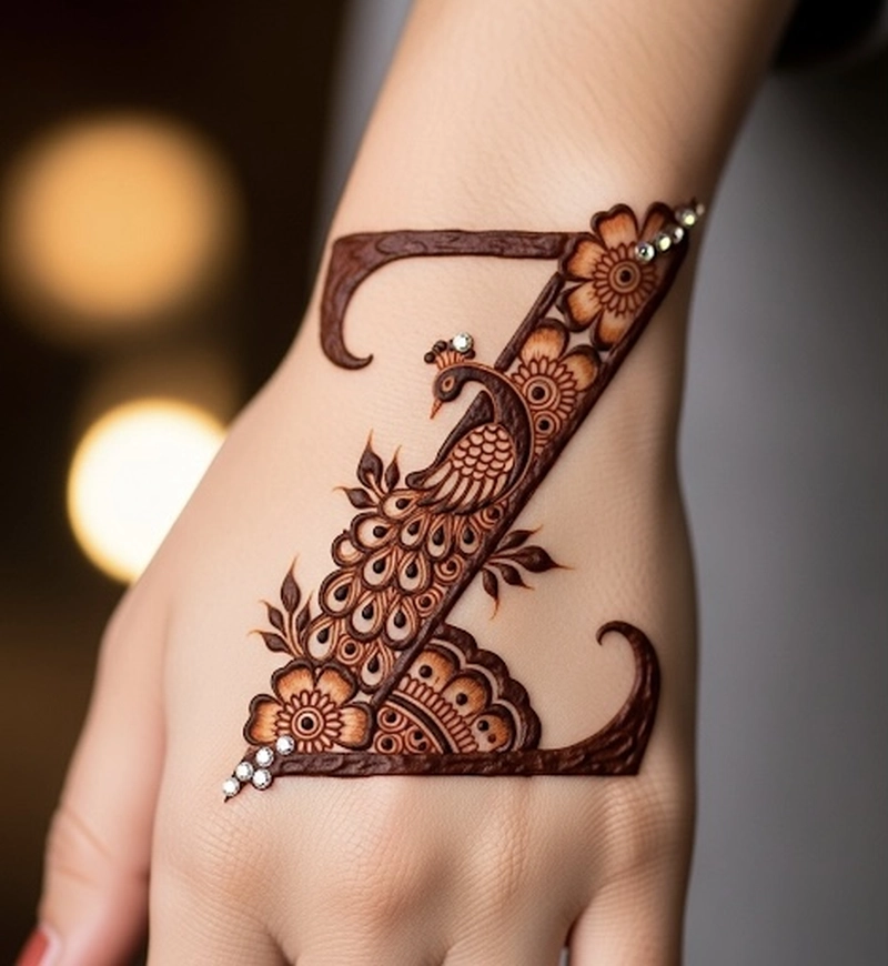 z mehndi design for party pic