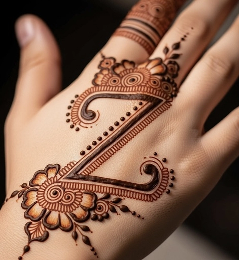z mehndi design for party