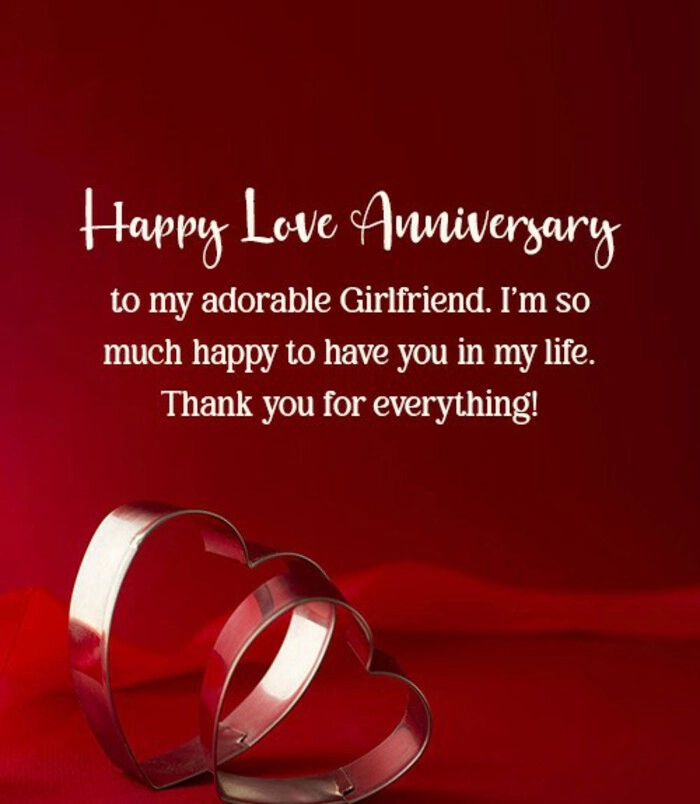 1st love anniversary wishes for girlfriend status