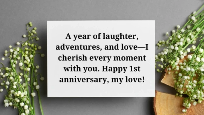 1st year love anniversary wishes for girlfriend