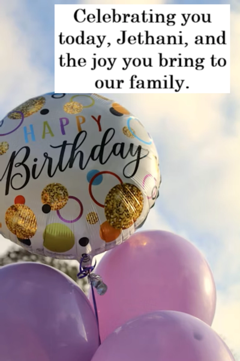 Jethani birthday quotes in English
