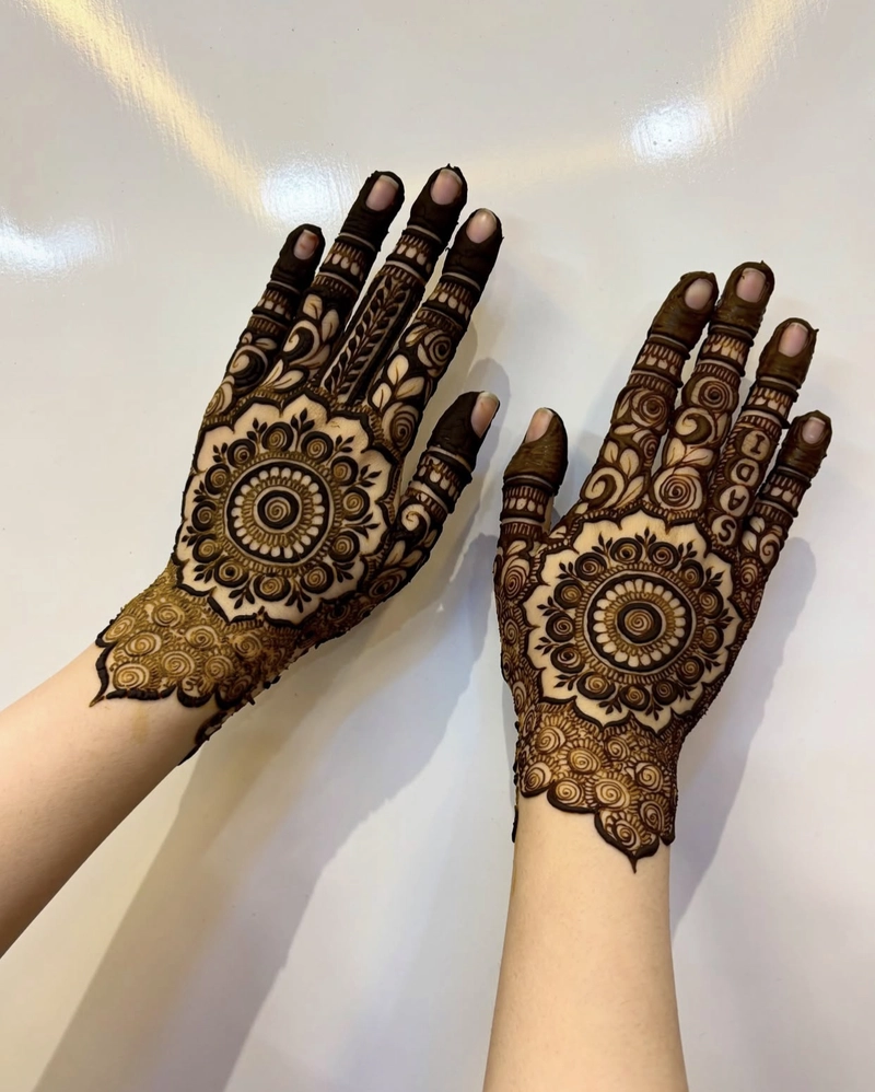 beautiful mandala mehndi design