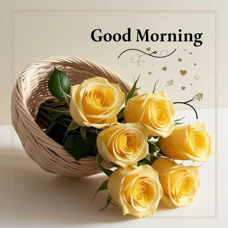 beautiful yellow rose good morning flowers